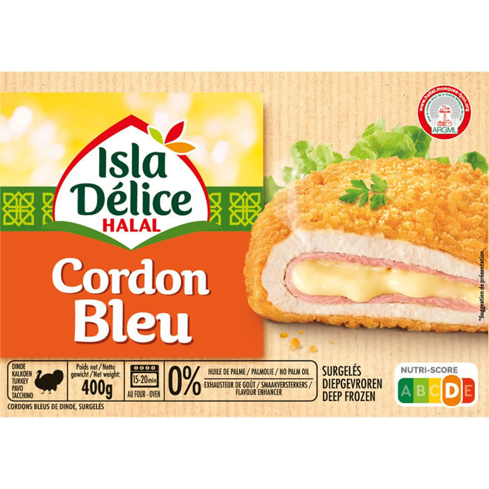 ISLA DELICE – Cordons bleus de dinde halal 400g