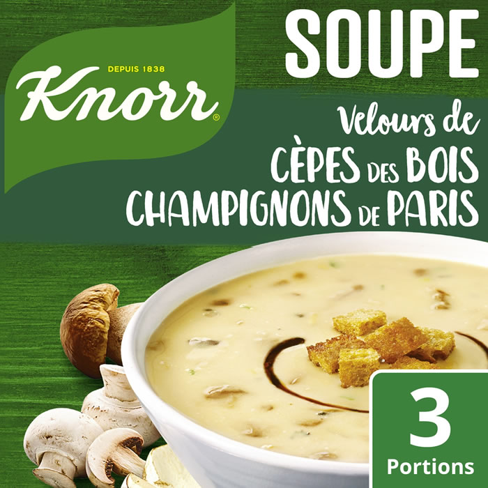KNORR – Soupe velours instantanée aux cèpes des bois 91g