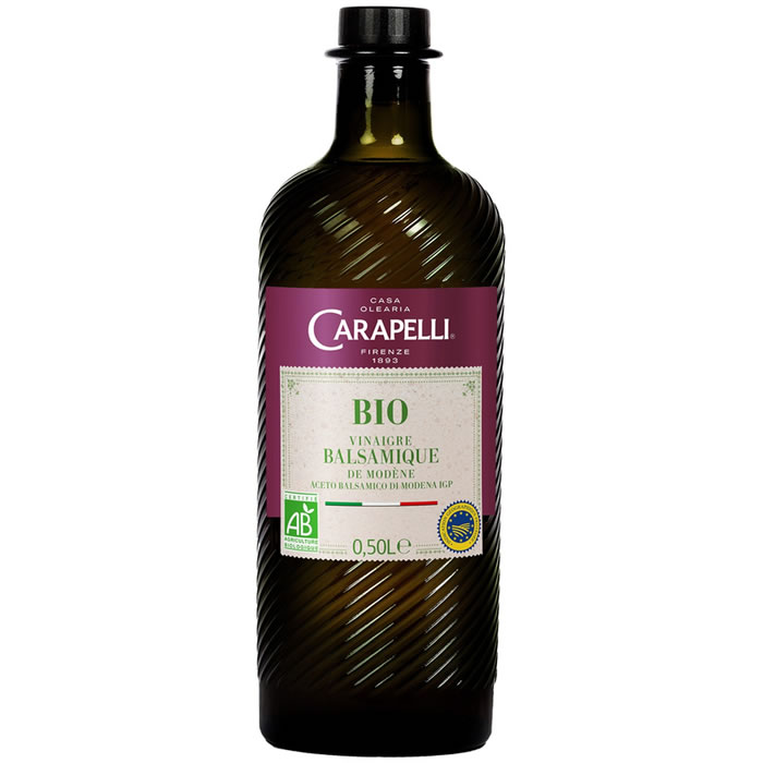 CARAPELLI – Vinaigre balsamique de Modène IGP bio – 50 cl