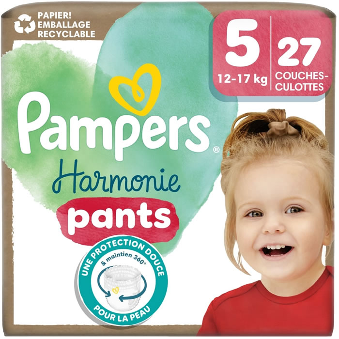PAMPERS Harmonie Pants – Couches-culottes taille 5 (12-17 kg) 27 culottes