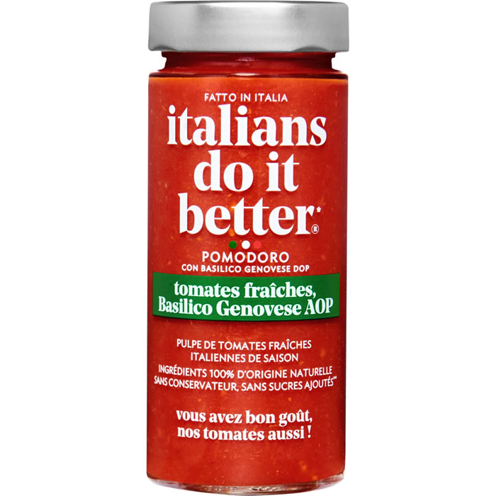 ITALIANS DO IT BETTER – Sauce tomates et basilic 290 g