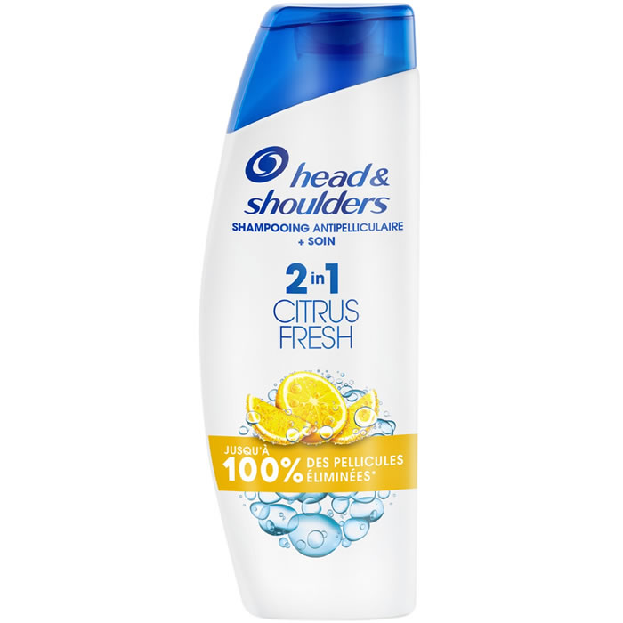 HEAD & SHOULDERS Citrus Fresh – Shampoing antipelliculaire 2 en 1 au citron 300 ml
