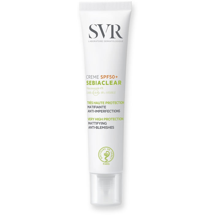 SVR Sebiaclear Crème solaire matifiante, anti imperfections SPF 50+ 40 ml