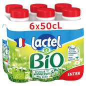 LACTEL Lait Bio entier UHT – 6x50cl