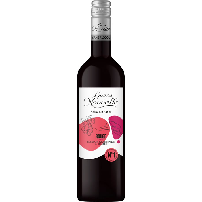 BONNE NOUVELLE – Vin rouge sans alcool 75 cl