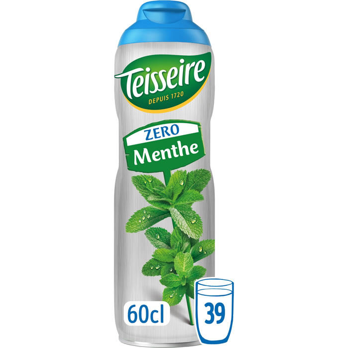 TEISSEIRE – Sirop de menthe sans sucres Zéro 60 cl