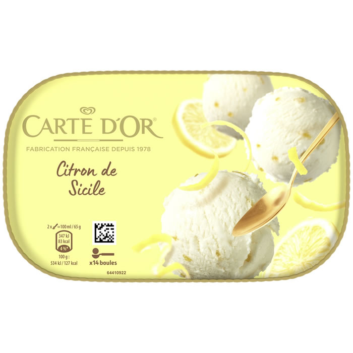 CARTE D’OR – Crème glacée au citron de Sicile