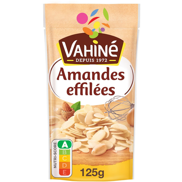 VAHINE – Amandes effilées émondées sans sel 125 g