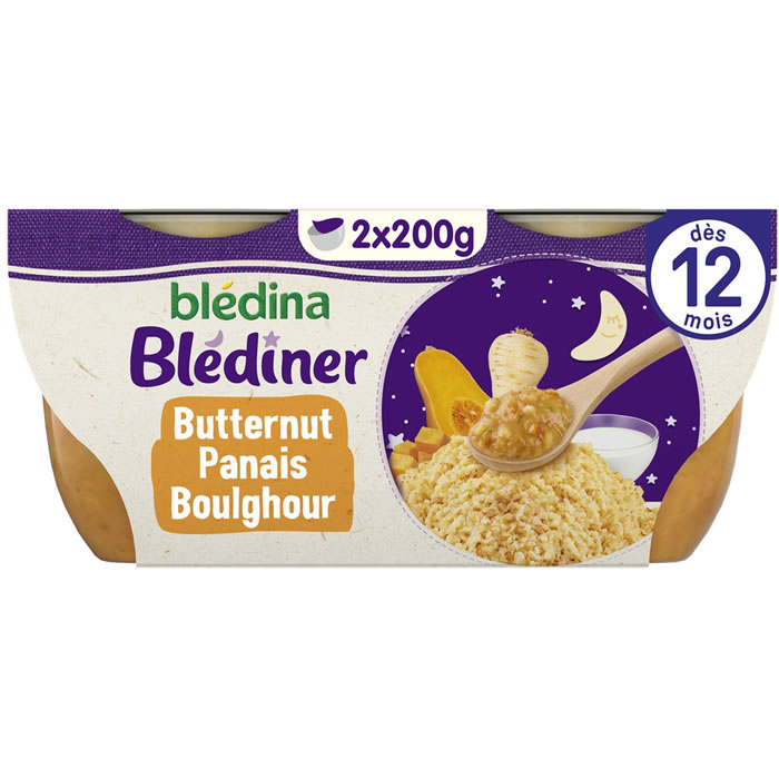 BLEDINA Blédîner – Mouliné de butternut, panais et boulgour 2×200 g