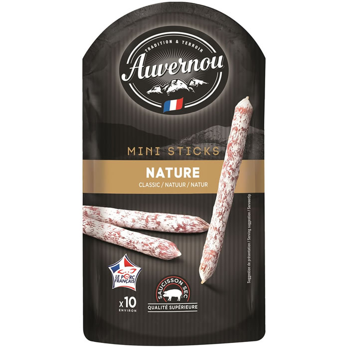 AUVERNOU – Mini saucissons secs natures 100g