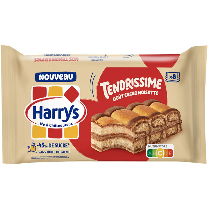 HARRYS – Gâteaux moelleux au chocolat et noisette 264g