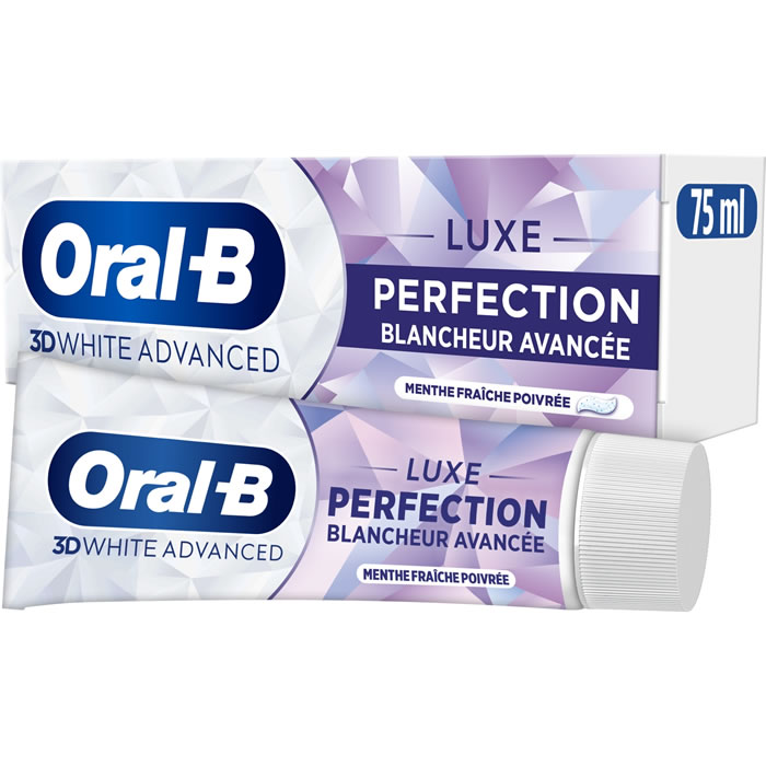 ORAL-B 3D White Advanced – Dentifrice Blancheur Luxe Perfection 75 ml