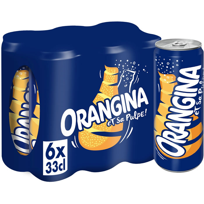 ORANGINA – Boisson gazeuse à la pulpe d’orange 6 x 33 cl