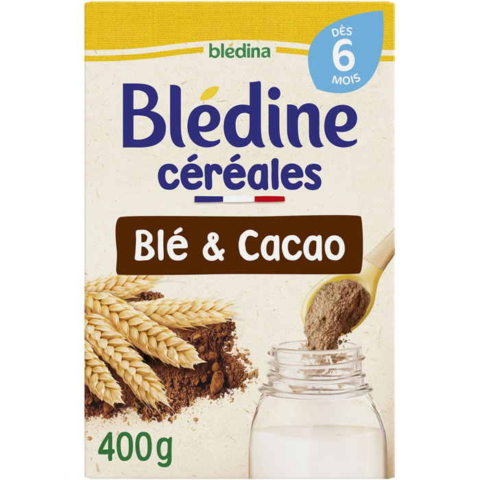 BLEDINA Blédine – Céréales en poudre au cacao dès 6 mois 400 g