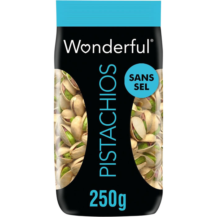 WONDERFUL – Pistaches grillées et non salées 250g