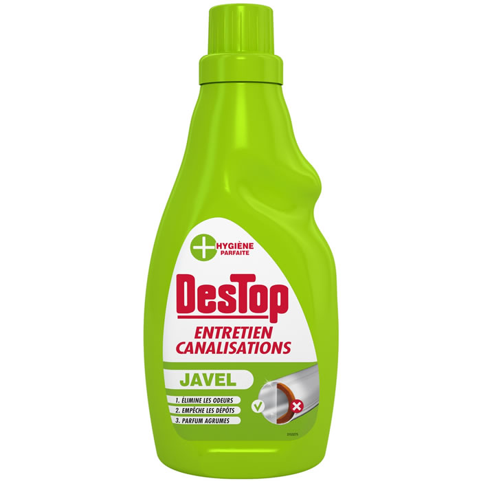 DESTOP Gel javel pour entretien canalisations 750 ml