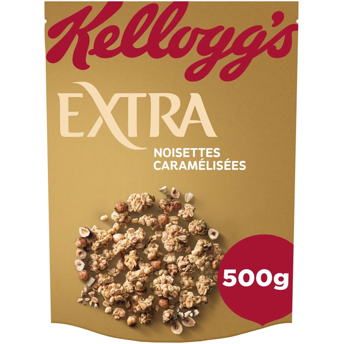 KELLOGG’S Extra – Céréales pépites aux noisettes 500g