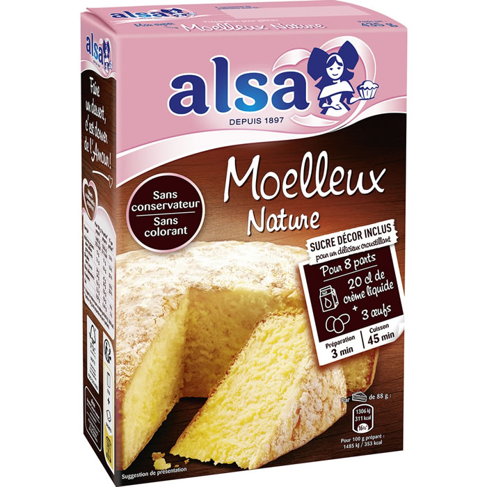 ALSA – Préparation pour gâteau moelleux nature 435 g