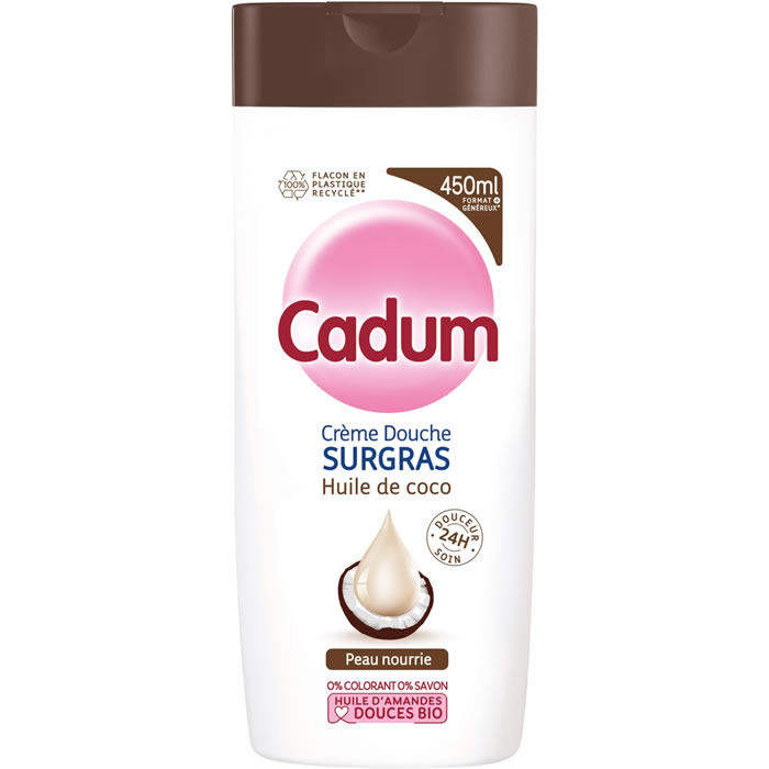 CADUM Surgras – Crème douche à l’huile de coco 450 ml