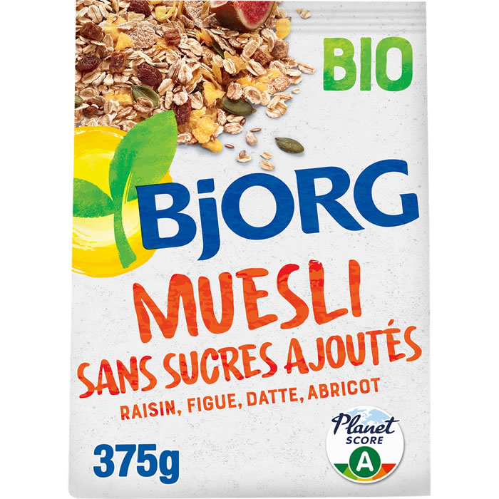 BJORG – Muesli sans sucres ajoutés bio 375 g