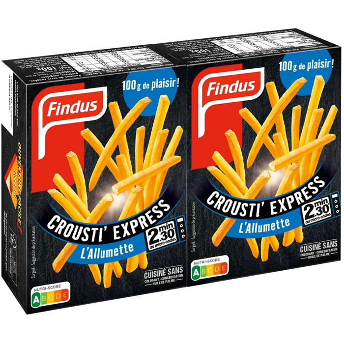 FINDUS Crousti’Express – Frites micro-ondes allumettes 2x100g