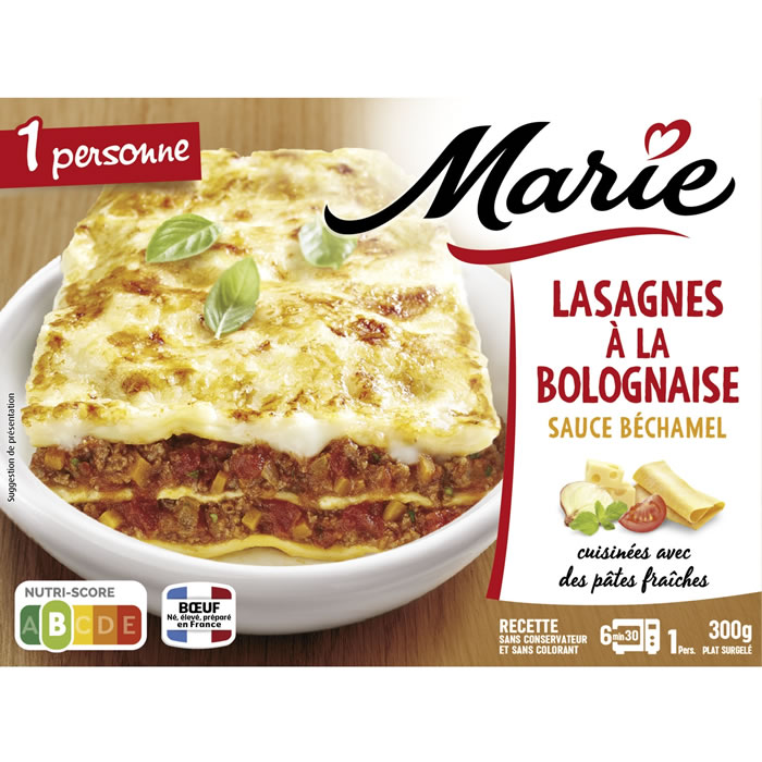 MARIE – Lasagnes à la bolognaise 300g