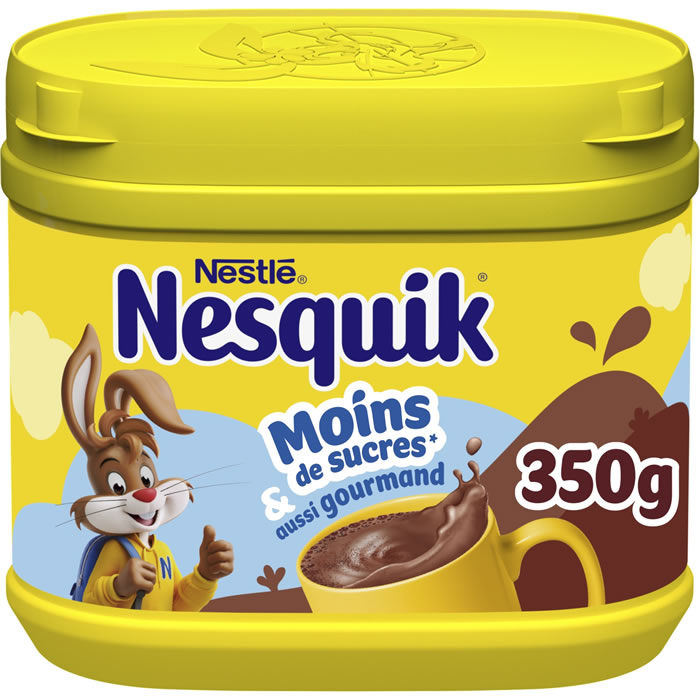 NESTLE Nesquik Chocolat en poudre moins de sucres (350g)
