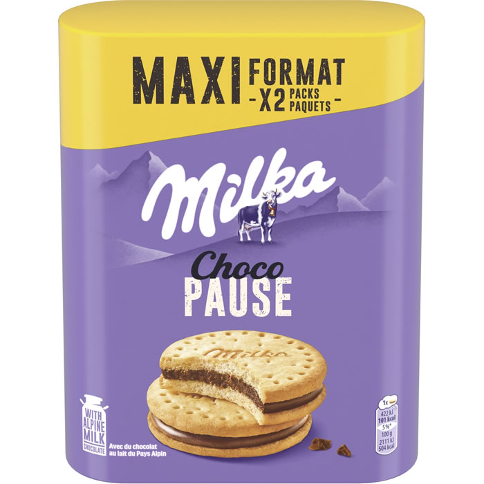 MILKA Choco Pause Biscuits fourrés au chocolat au lait (Grand Format)