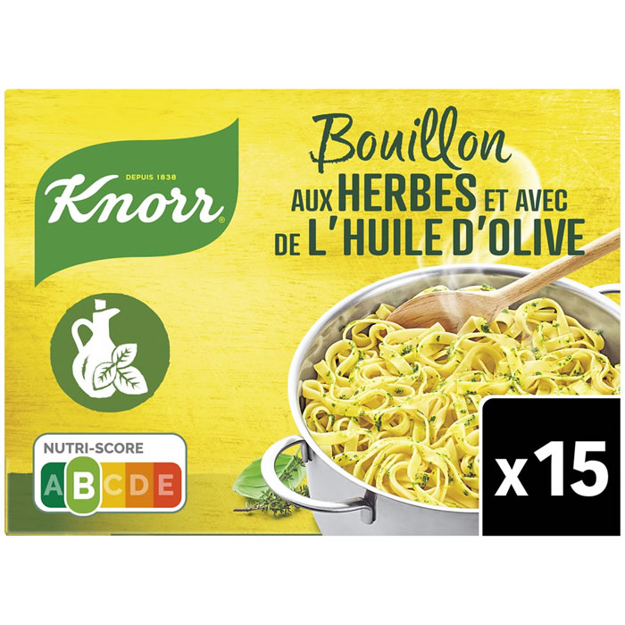 KNORR – Bouillon d’herbes et huile d’olive en cube