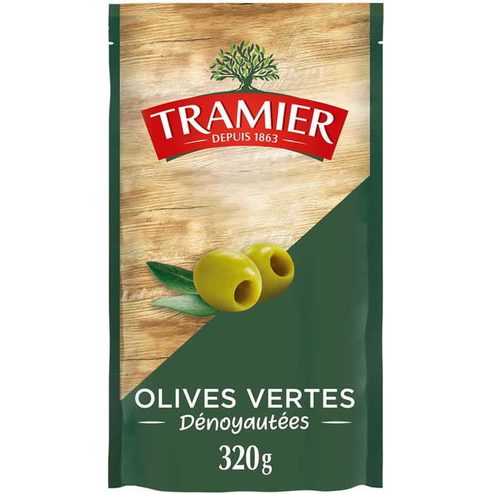 TRAMIER – Olives vertes dénoyautées 320g