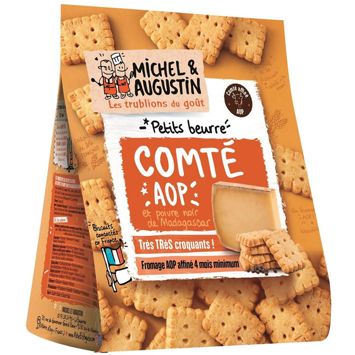 MICHEL & AUGUSTIN – Biscuits petit beurre au Comté AOP et au poivre 100g