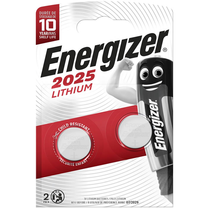 ENERGIZER Piles boutons lithium – type CR 2025