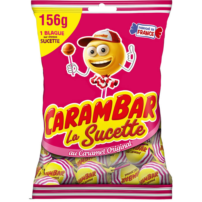 CARAMBAR Original Sucettes au caramel 156g