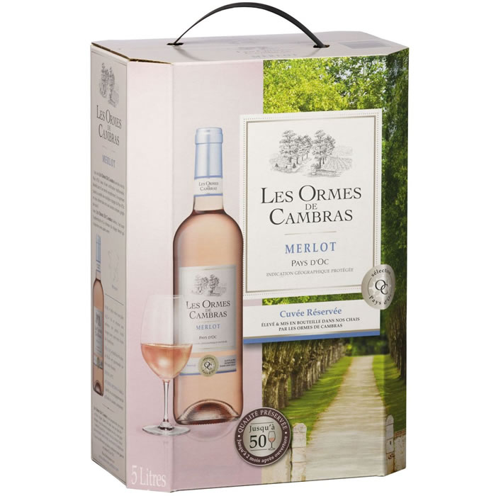 Vin rosé IGP PAYS D’OC Les Ormes de Cambras