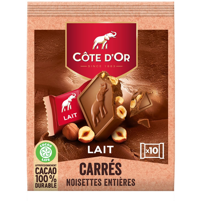 CÔTE D’OR – Tablette de chocolat au lait aux noisettes 200g