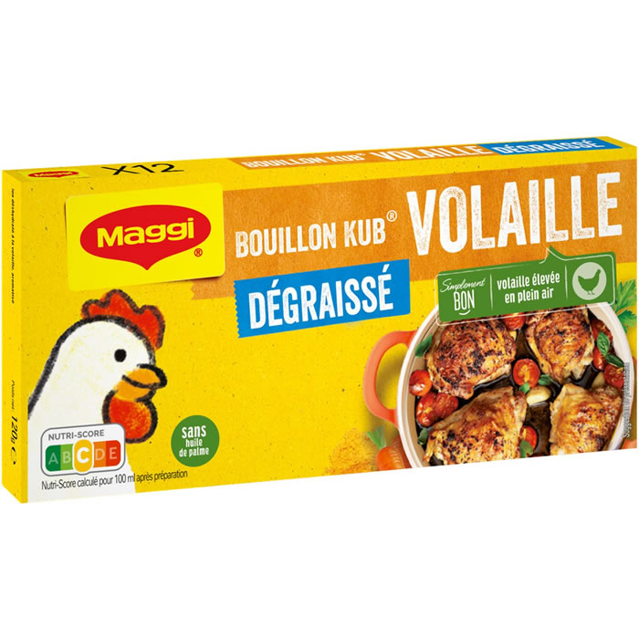 MAGGI KUB – Bouillon dégraissé de volaille en cube – 120g