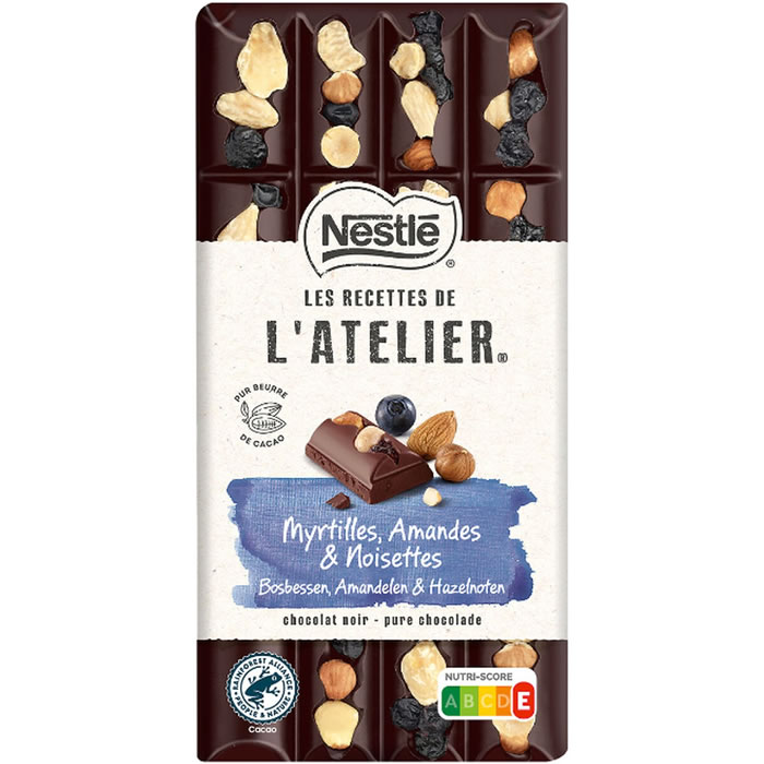 NESTLE – Chocolat noir myrtilles, amandes & noisettes 170g