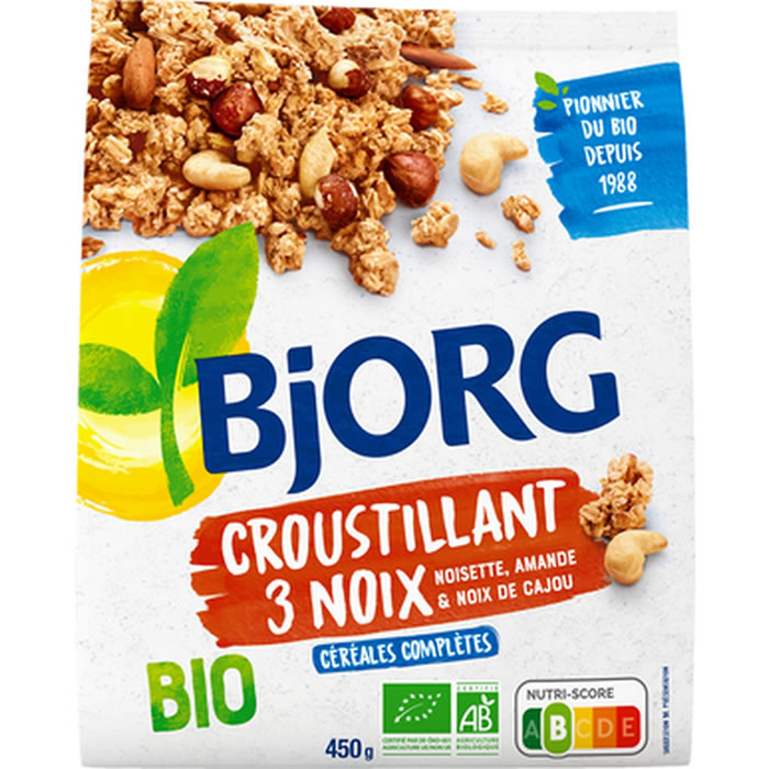 BJORG – Céréales aux 3 noix bio 450 g