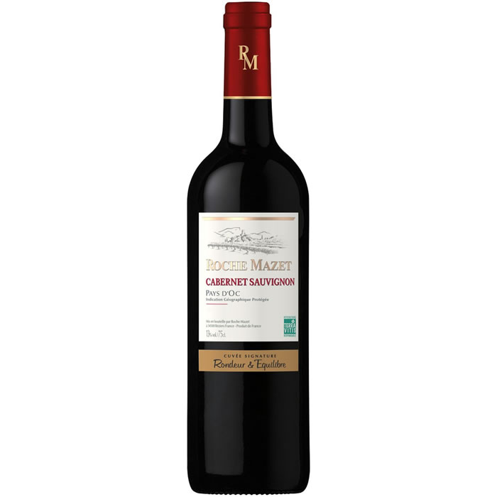 Vin rouge IGP PAYS D’OC Roche Mazet – Cabernet Sauvignon 75 cl