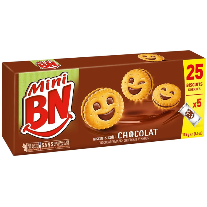 BN – Mini Biscuits fourrés au chocolat au lait 175 g