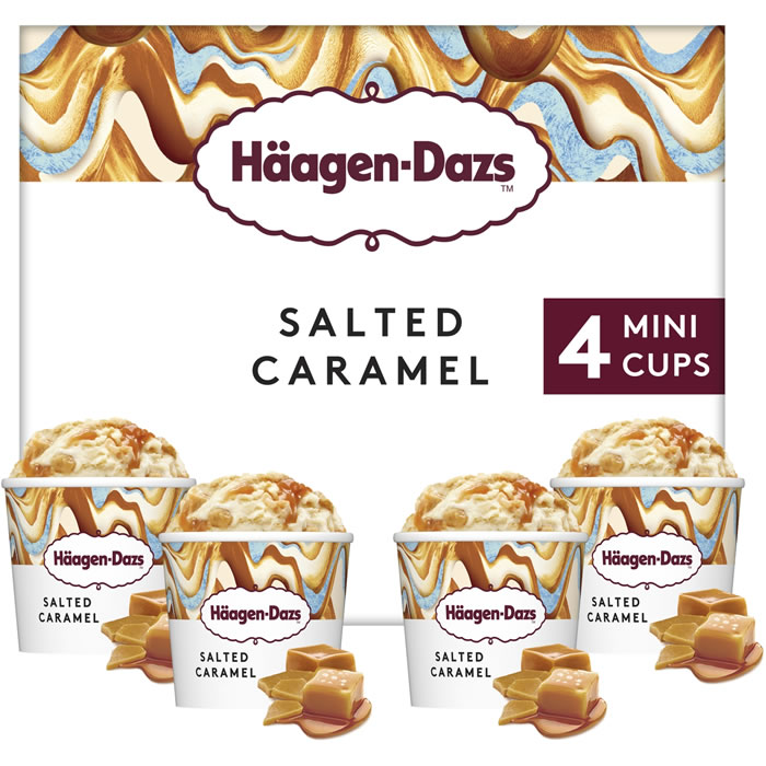 HÄAGEN-DAZS – Mini crème glacée au caramel beurre salé (4 x 81g)