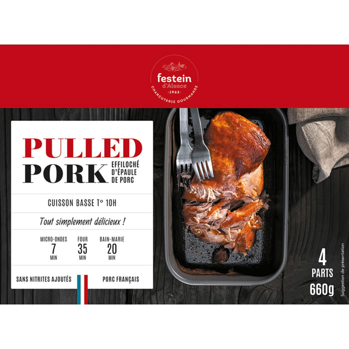 FESTEIN D’ALSACE – Pulled Pork (Effiloché d’épaule de porc) 660 g