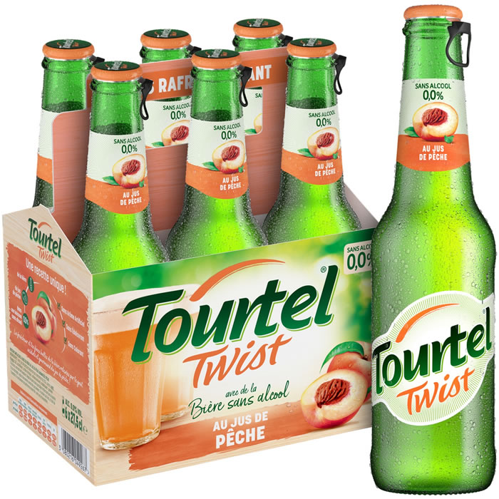 TOURTEL – Twist boisson sans alcool à la pêche 6 x 27,5 cl