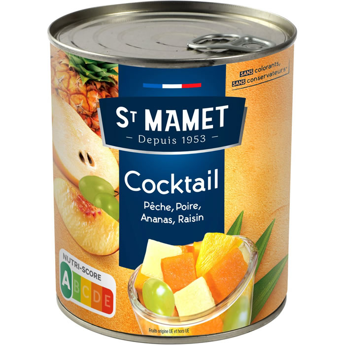 ST MAMET Cocktail – Salade de fruits au sirop léger 500 g