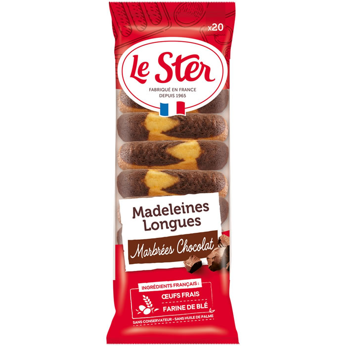 LE STER – Madeleines longues marbrés au chocolat 250g