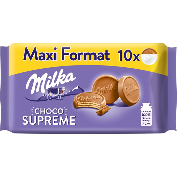MILKA Choco Suprême – Gaufrettes nappées de chocolat 300 g