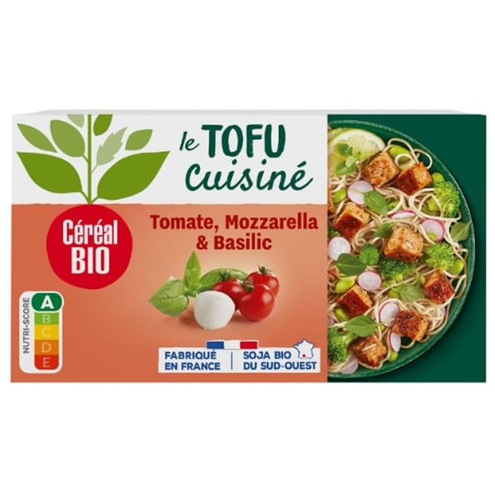 CEREAL BIO – Tofu cuisiné à la tomate, mozzarella et basilic bio