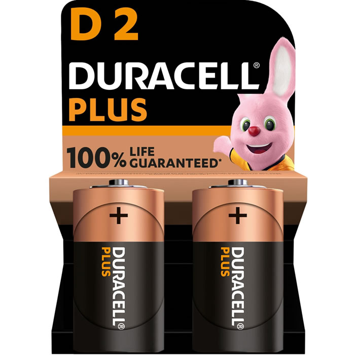 DURACELL Piles alcalines LR20 – type D (x2)