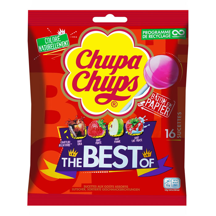 CHUPA CHUPS Best Of Sucettes assorties 192g