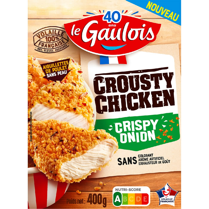 LE GAULOIS Crousty Chicken Aiguillettes de poulet panées saveur crispy onion
